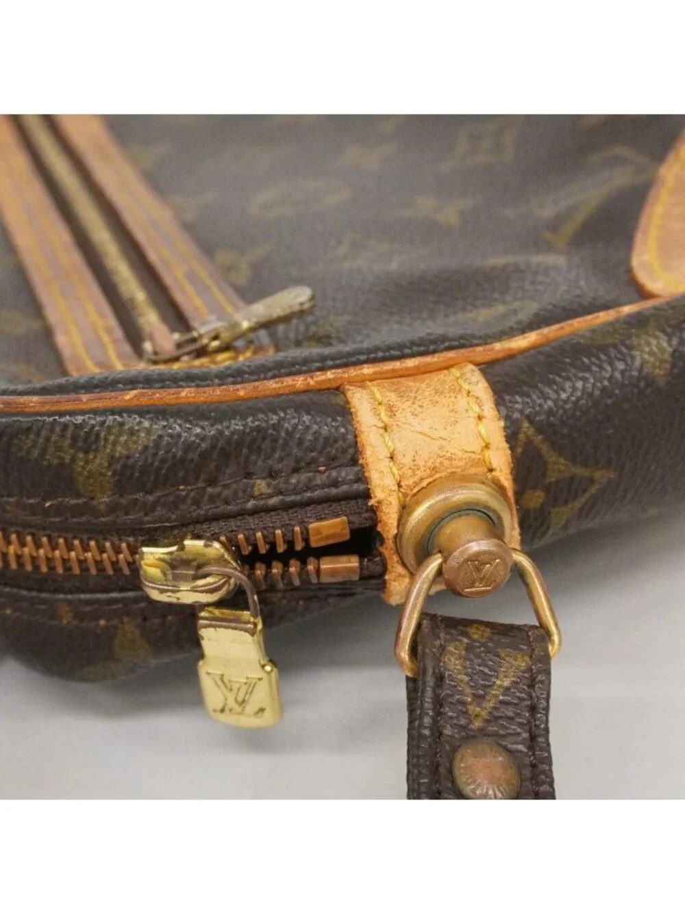 Louis Vuitton Clutch Monogram Marly Dragonne GM Brown